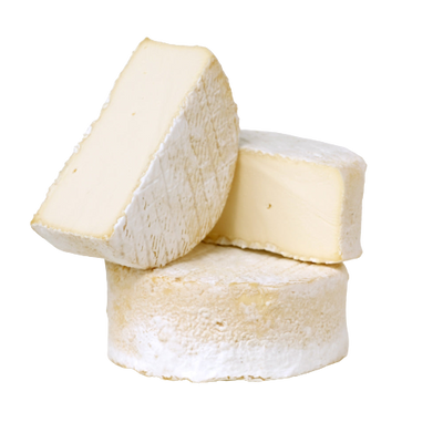 three big slices of Brillat-Savarin cheese