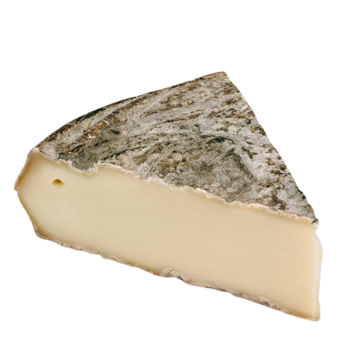 a big slice of Saint-Nectaire cheese