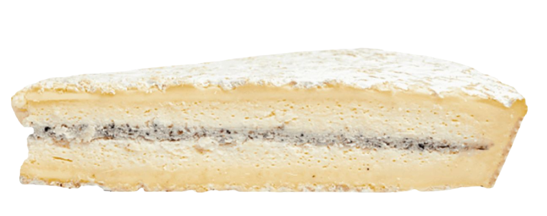 a slice of Truffle Brie with 6% Truffle