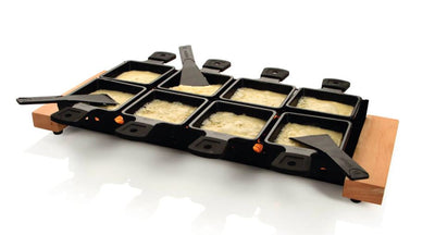 eight extra large Raclette cheese sets containing Raclette cheese