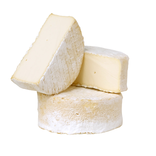 three big slices of Brillat-Savarin cheese