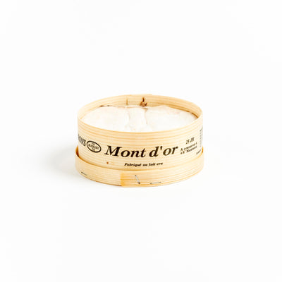 Mont d'Or cheese packaged in a branded tin