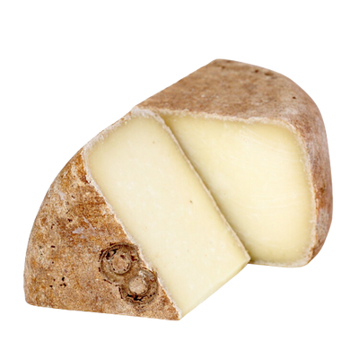 two half blocks of Ossau-Iraty cheese kept side by side