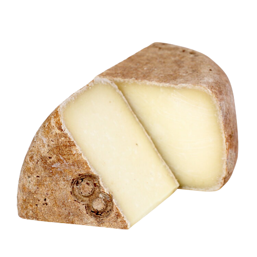 two half blocks of Ossau-Iraty cheese kept side by side